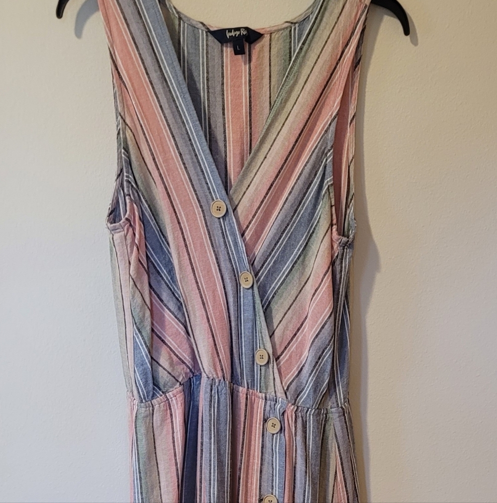 Indigo Rein Multicolor Striped Midi Dress